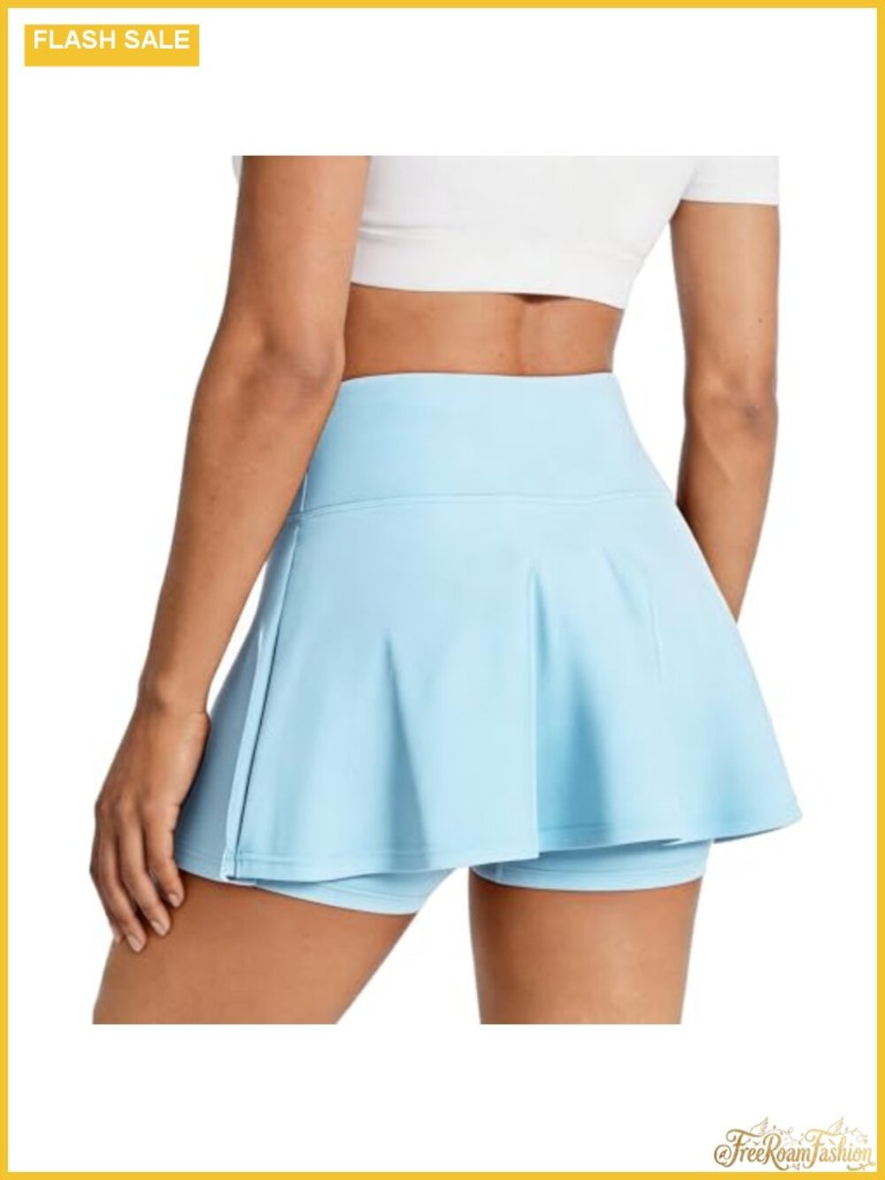 Pleated Skort High Waisted Athletic Tennis Golf Run with Inner Shorts Pockets